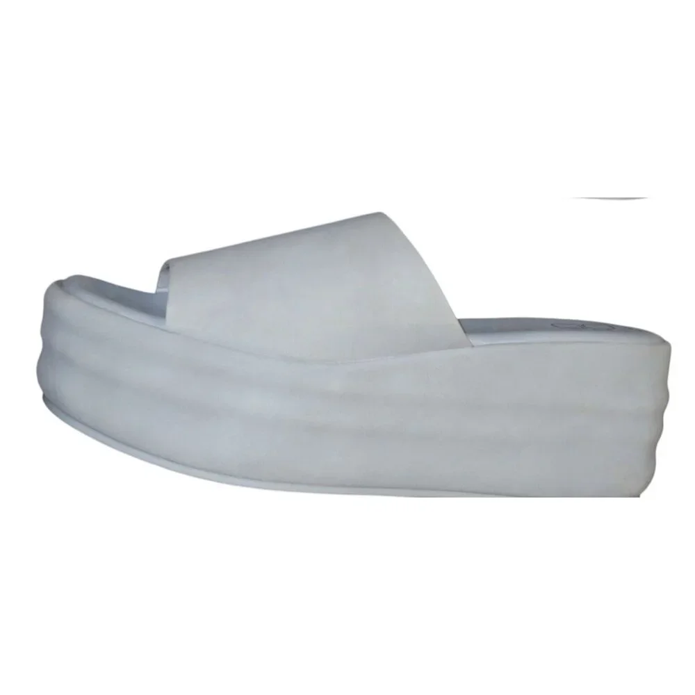No Boundaries NOBO Pastel Blue Vegan Leather Platform Slides Sandals size 6 - Picture 6 of 9